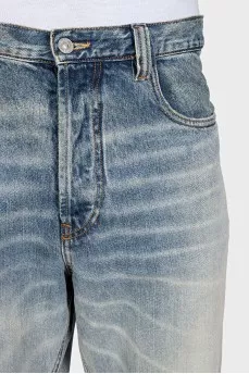 Men's light blue loose fit jeans