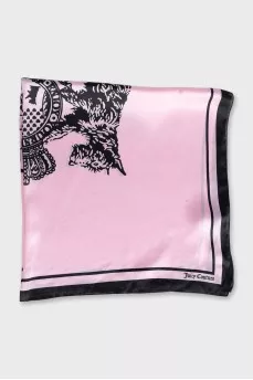 Pink printed scarf