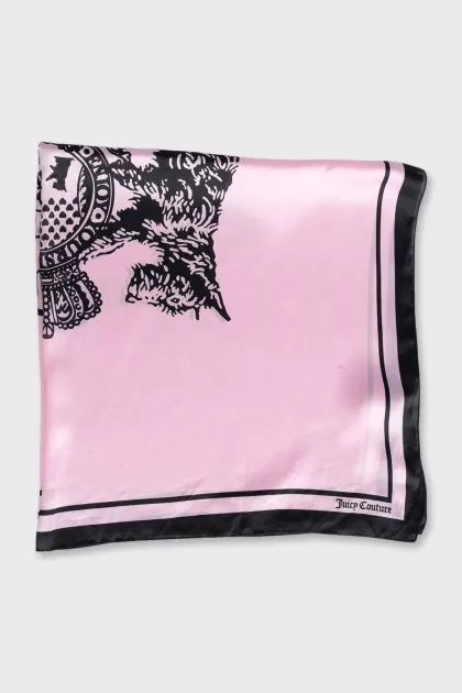 Pink printed scarf