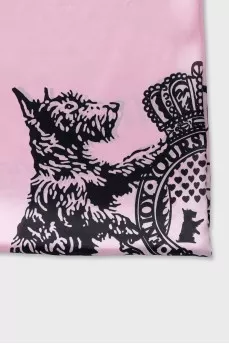 Pink printed scarf