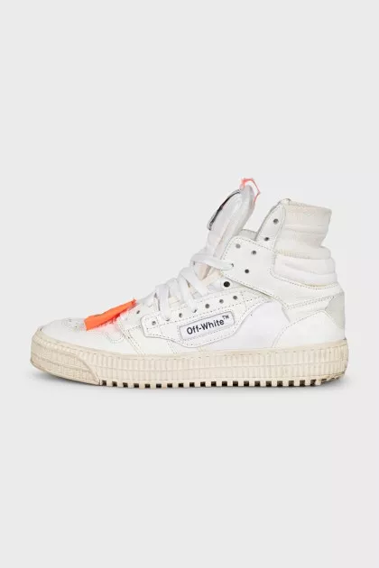 White Off-Court 3.0 Leather High-Top Sneakers