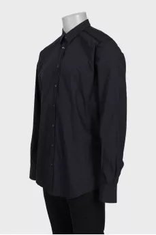Men's shirt with black checkered print