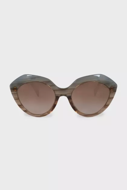Cat-eye sunglasses with logo print