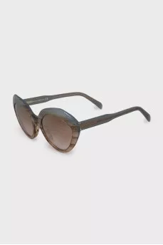 Cat-eye sunglasses with logo print