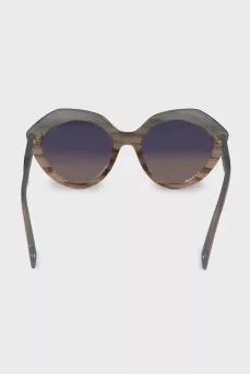 Cat-eye sunglasses with logo print
