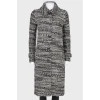 Black and white wool coat