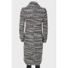 Black and white wool coat
