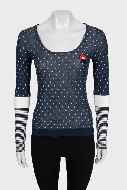 Polka dot print long sleeve