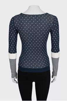 Polka dot print long sleeve