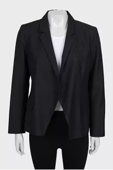 Black fitted wool jacket