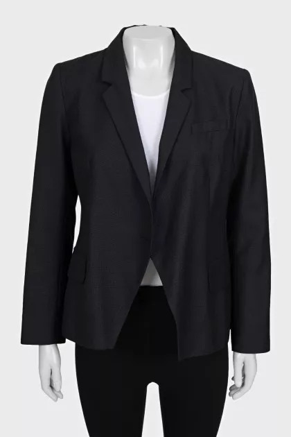 Black fitted wool jacket