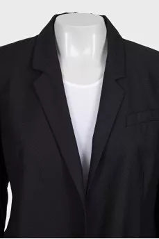 Black fitted wool jacket