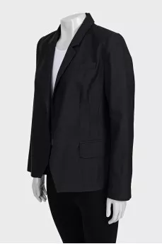 Black fitted wool jacket