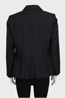Black fitted wool jacket