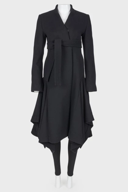 Wool buttoned coat