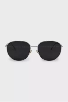 Black sunglasses with silver frames