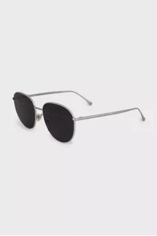 Black sunglasses with silver frames