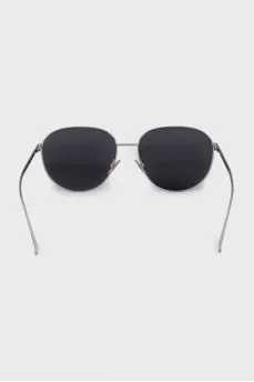 Black sunglasses with silver frames