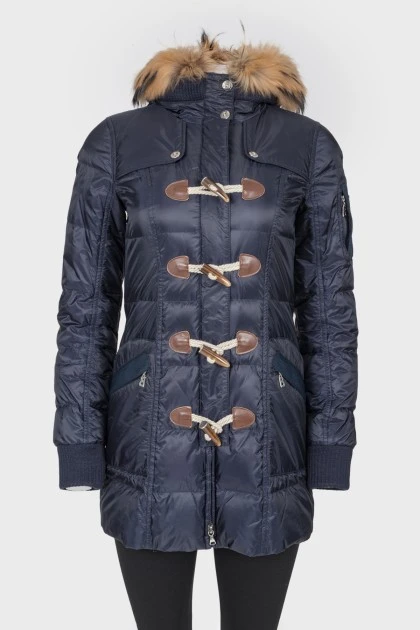 Fur hood on clavants jacket