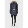 Fur hood on clavants jacket