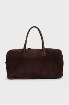 Brigitte Brown Suede Travel Bag
