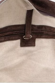 Brigitte Brown Suede Travel Bag
