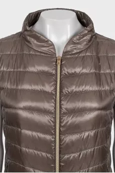 Brown quilted vest