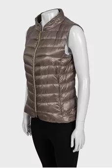 Brown quilted vest