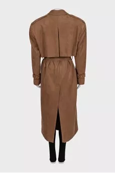 Brown coat with a belt