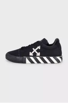 Черные текстильные кеды Vulcanized