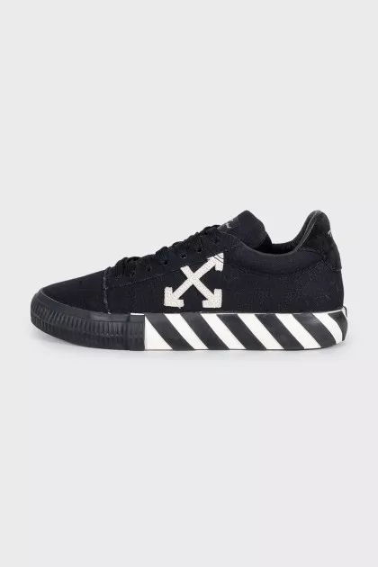 Черные текстильные кеды Vulcanized