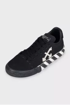 Черные текстильные кеды Vulcanized
