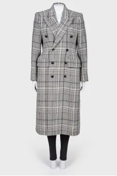 Woolen coat in a cage