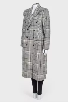Woolen coat in a cage
