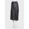 Leather skirt-Midi