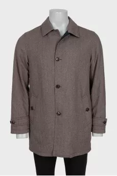 Men's reversible button-down coat