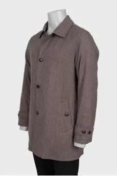 Men's reversible button-down coat