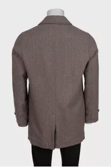 Men's reversible button-down coat