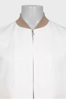 Men's white bomber jacket
