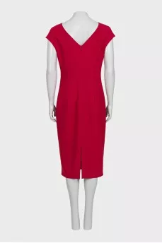 Red dress with draped waist