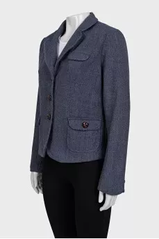 Blue jacket with buttons