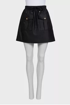 Gray cashmere skirt
