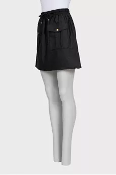 Gray cashmere skirt