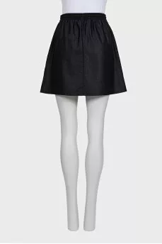 Gray cashmere skirt
