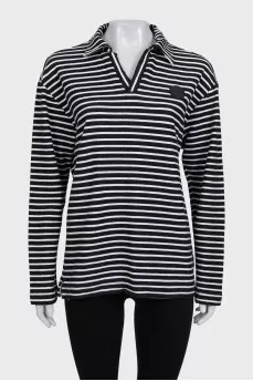 Black and white striped jumper