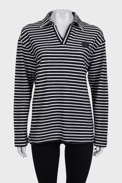 Black and white striped jumper