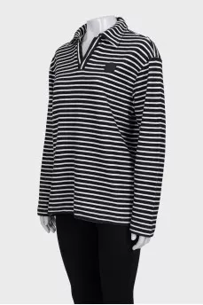 Black and white striped jumper