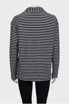 Black and white striped jumper