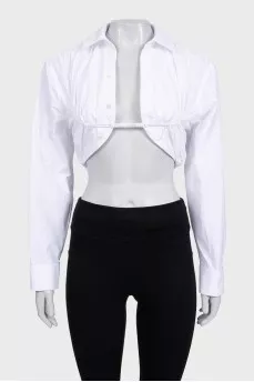 White long sleeve elasticated top