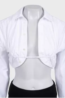 White long sleeve elasticated top